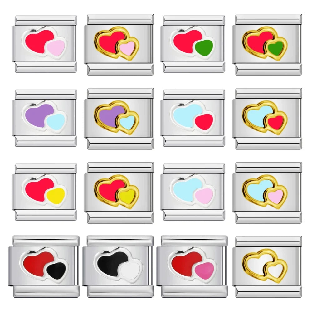 Heart Italian Charms Links 447