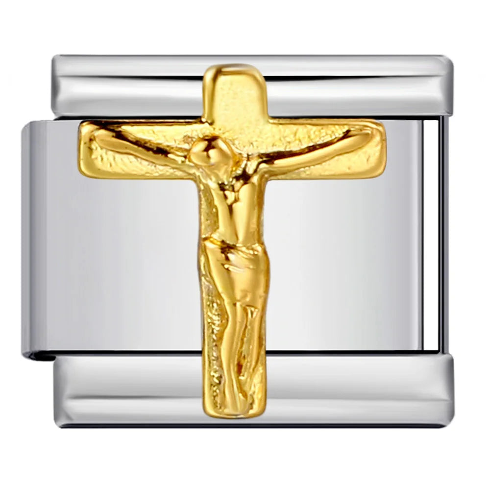 Cross Italian Charm Link 530