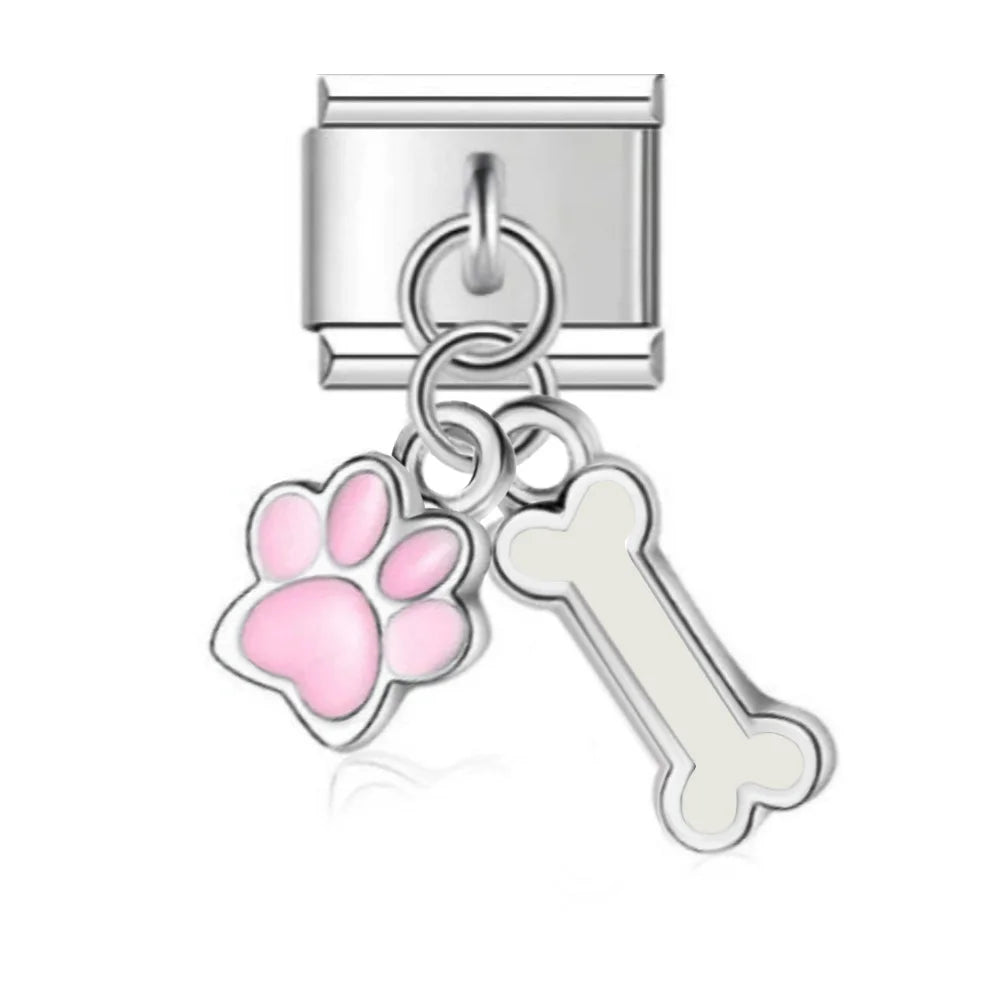 Original Heart Cat Paw Double Chain