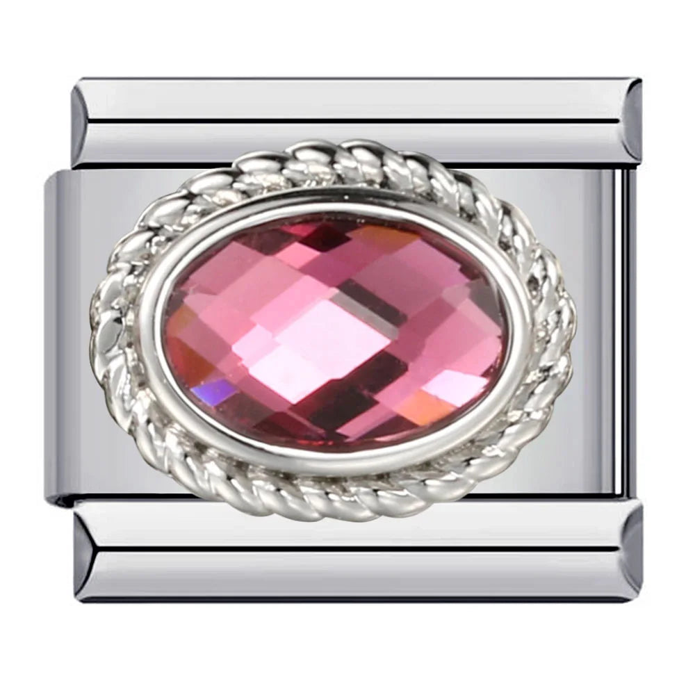 Zirconia Italian Charm Links 146