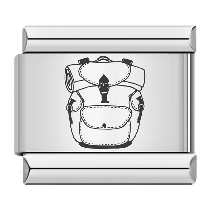 Laser Italian Charm Link 499