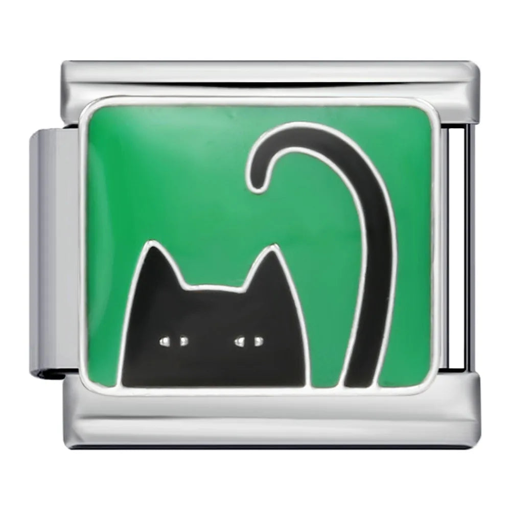 Cat Italian Charm Link 304