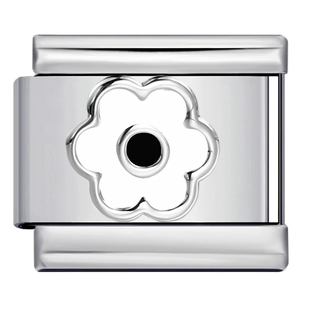 Flower Italian Charm Link 449