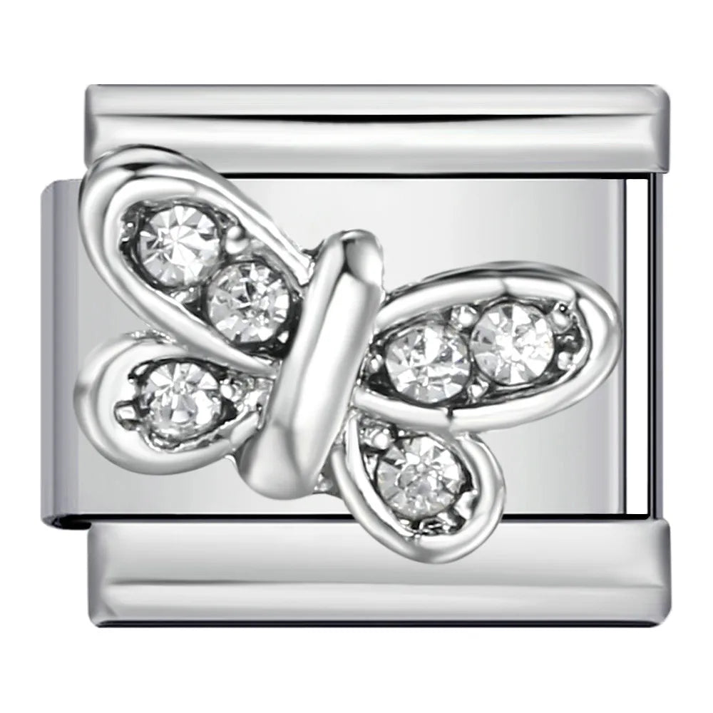 Zirconia Italian Charm Links 175