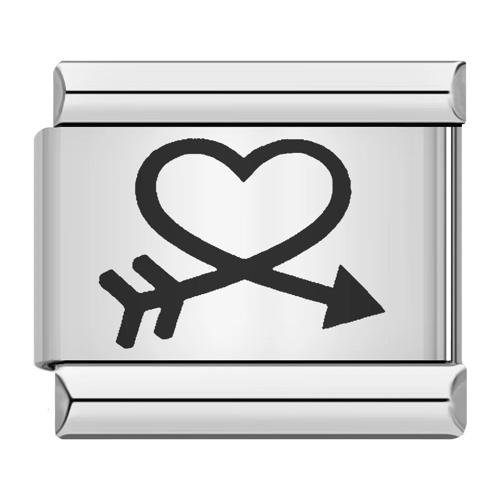 Laser Italian Charm Links 034