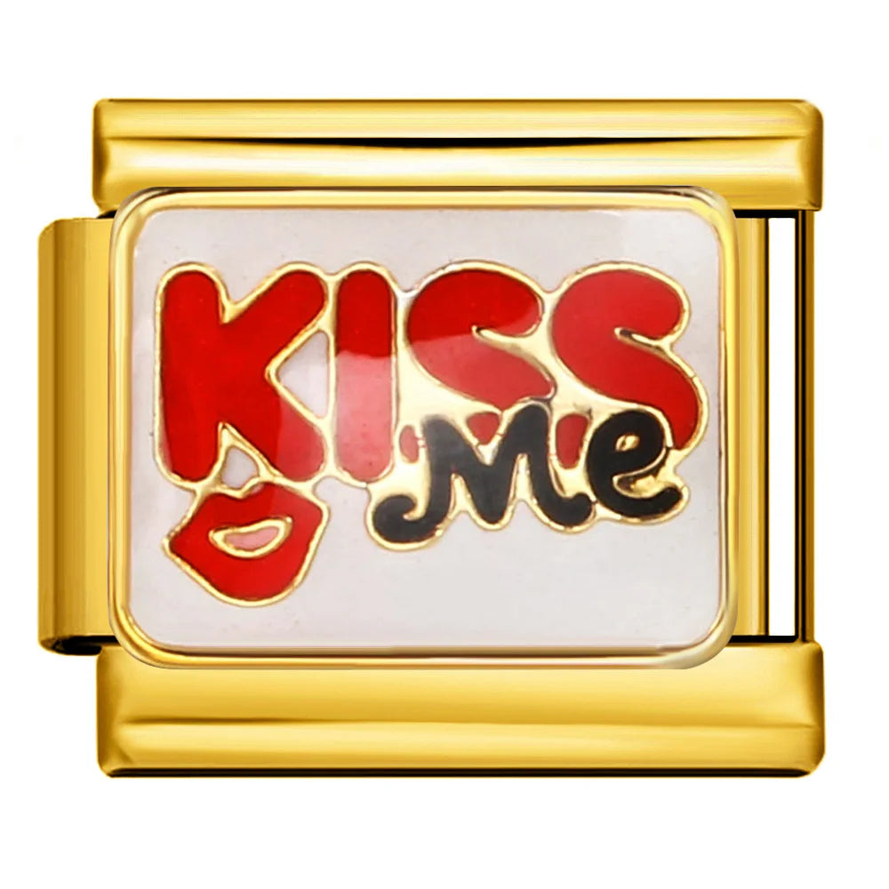Gold Color Italian Charm Link 484