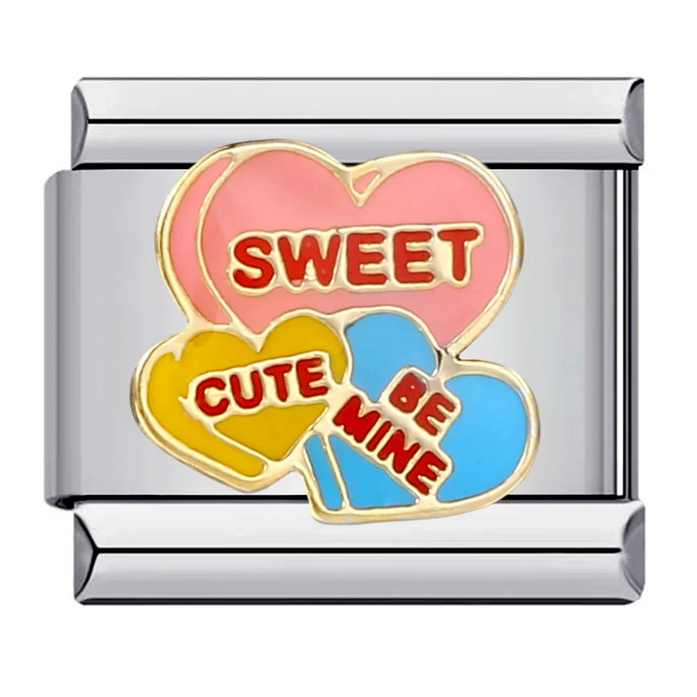 Heart Italian Charm Links 121