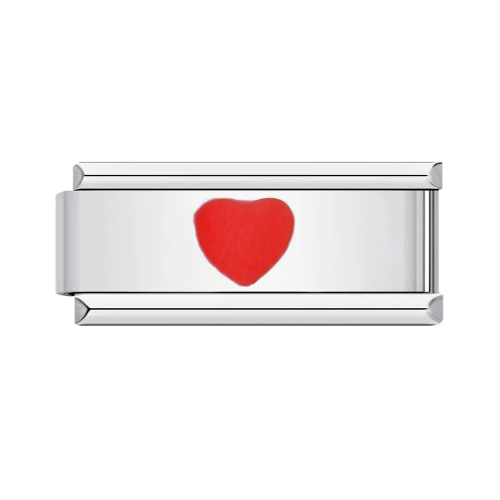 Heart Italian Charm Links 027