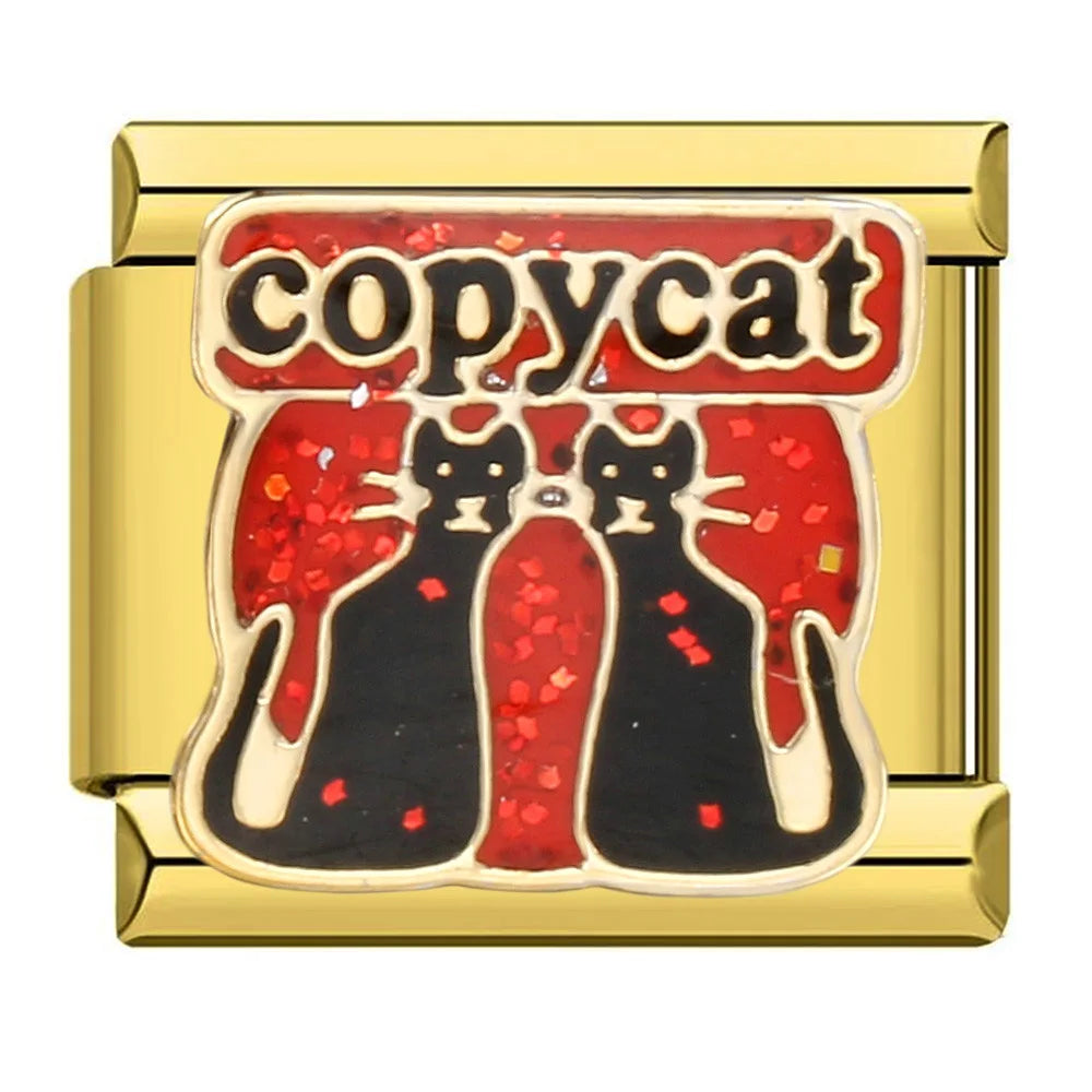 Cats Italian Charm Link 193