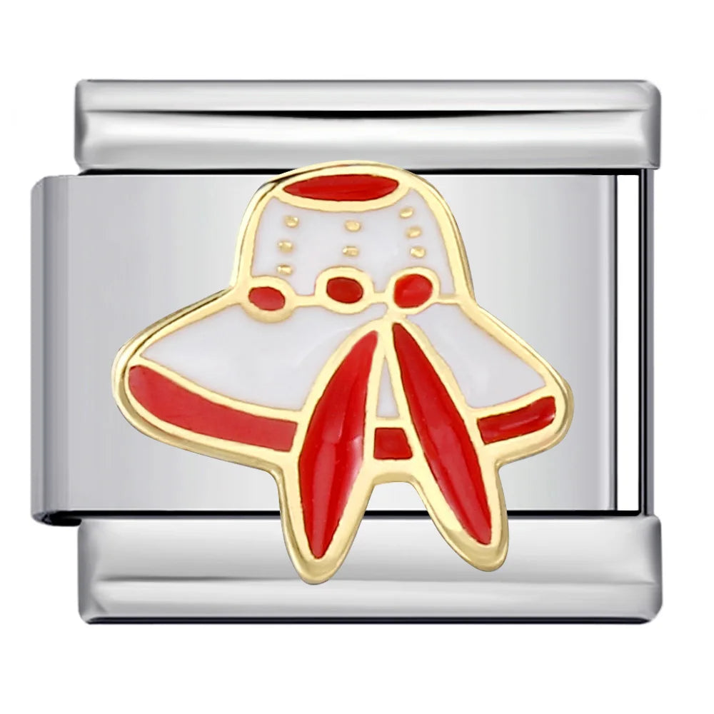 Red Italian Charm Links 394