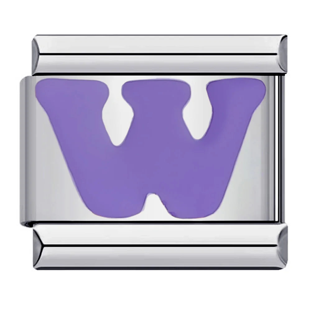 Purple Color 26 English Letters 017