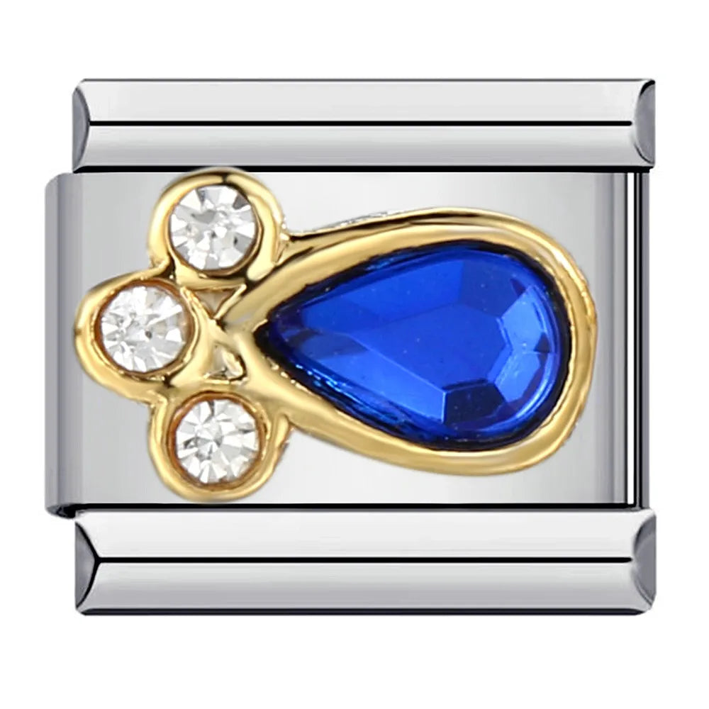 Blue Italian Charm Link 402