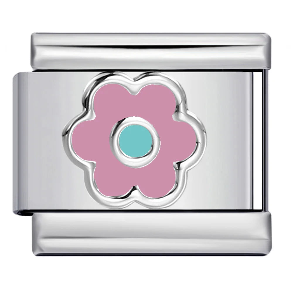 Flower Italian Charm Link 449