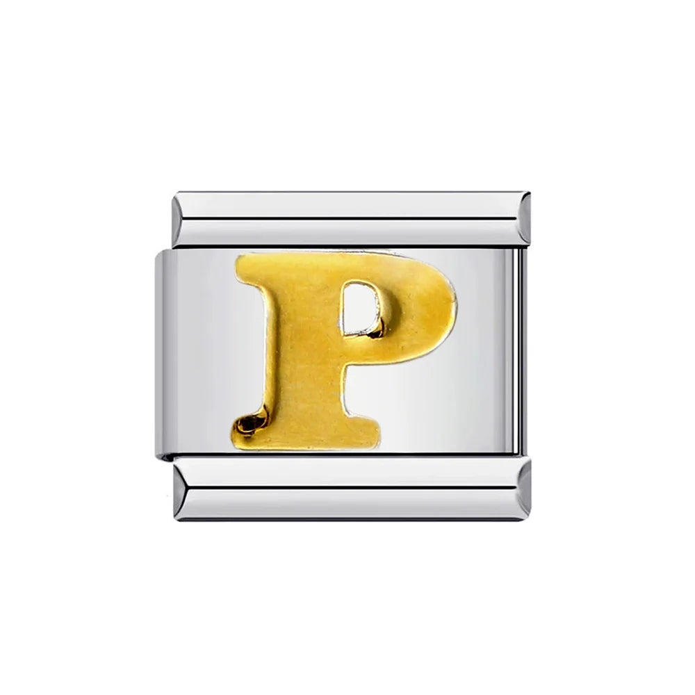Gold Color 26 English Letters 014