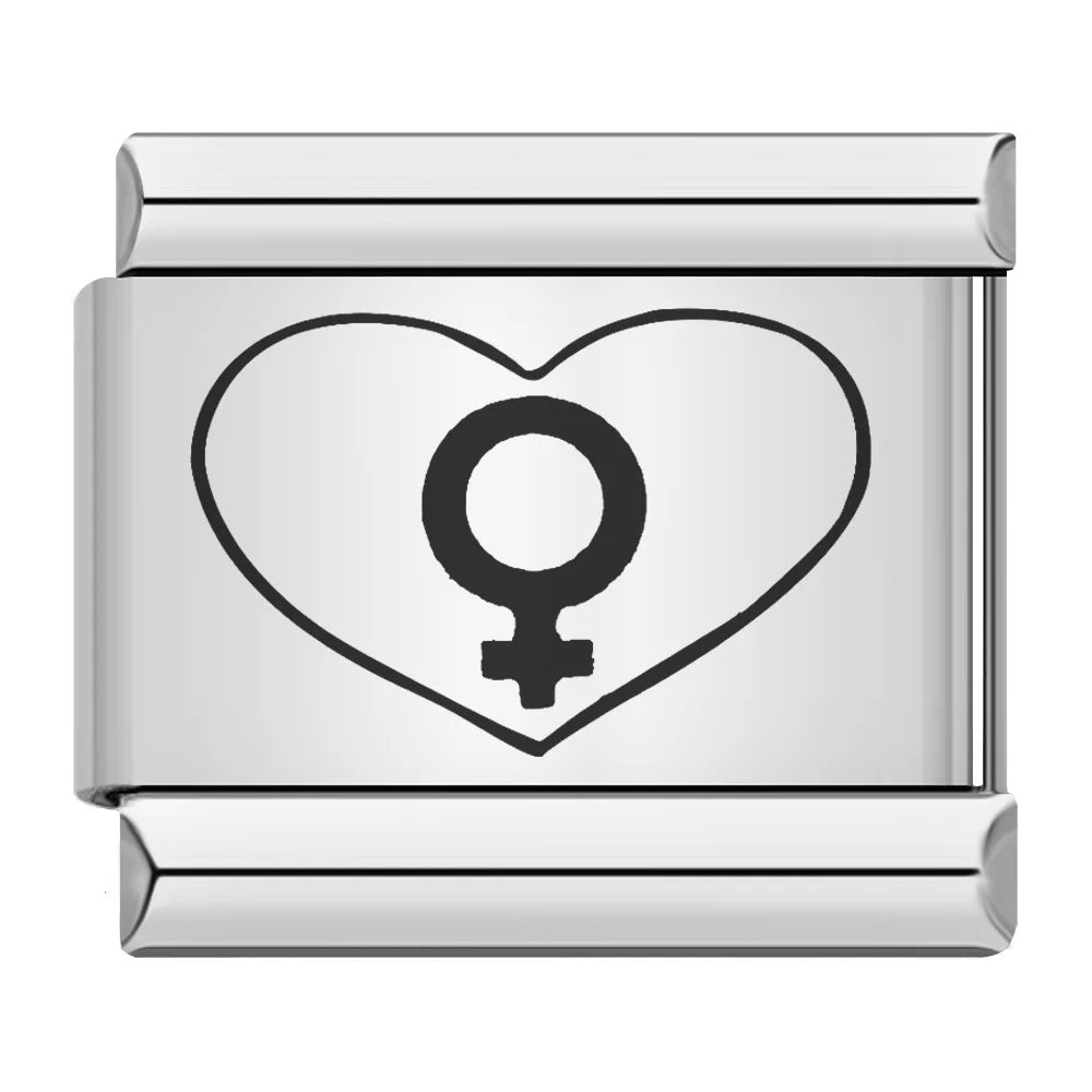Laser Italian Charm Links 034