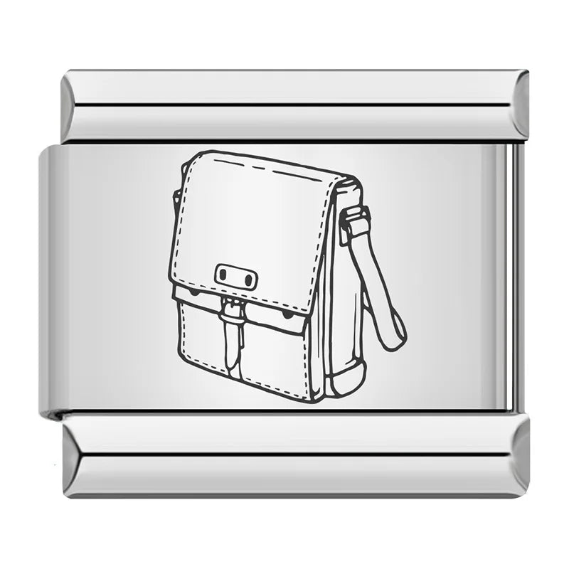 Laser Italian Charm Link 499