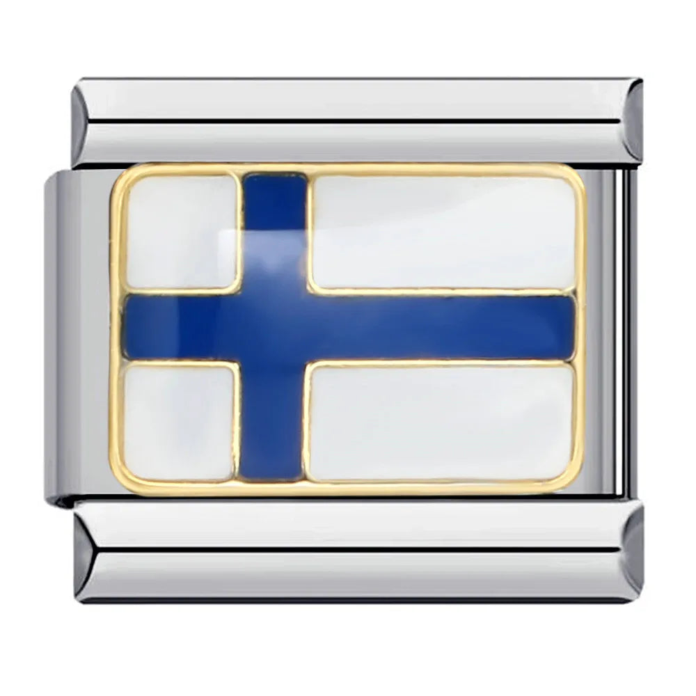 National Flag Italian Charm Links 068