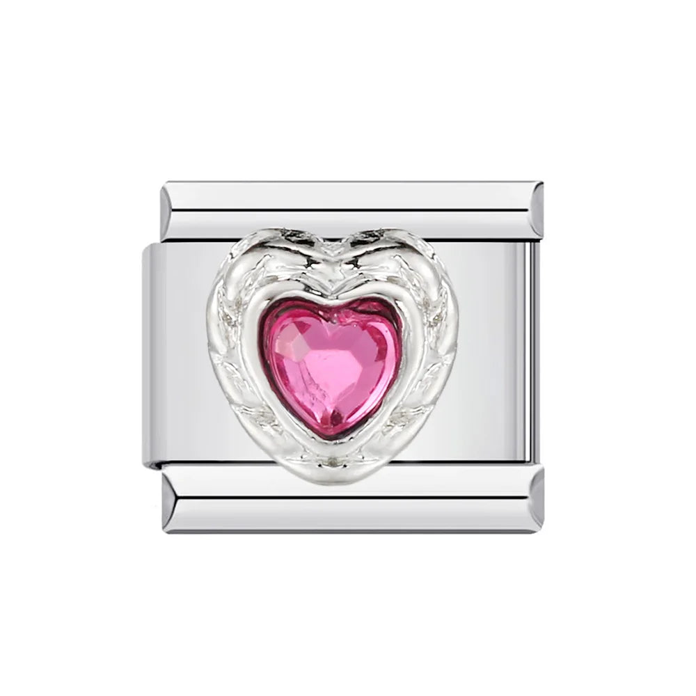 Heart Italian Charm Links 027
