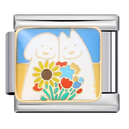 Dogs Italian Charm Links