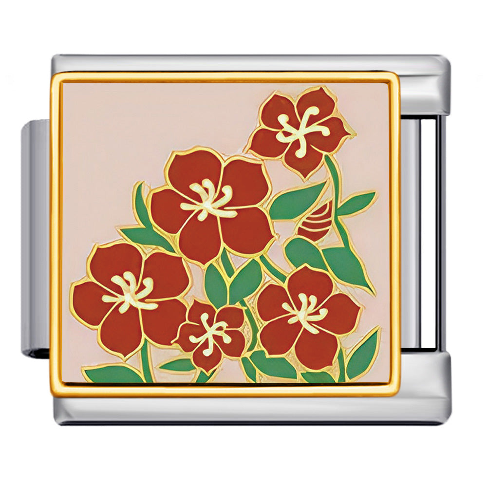 Flower Italian Charms Link