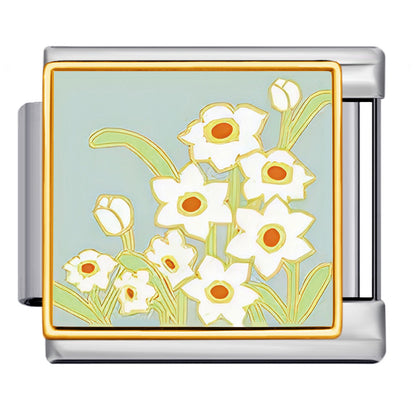 Flower Italian Charms Link