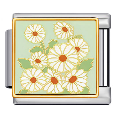 Flower Italian Charms Link