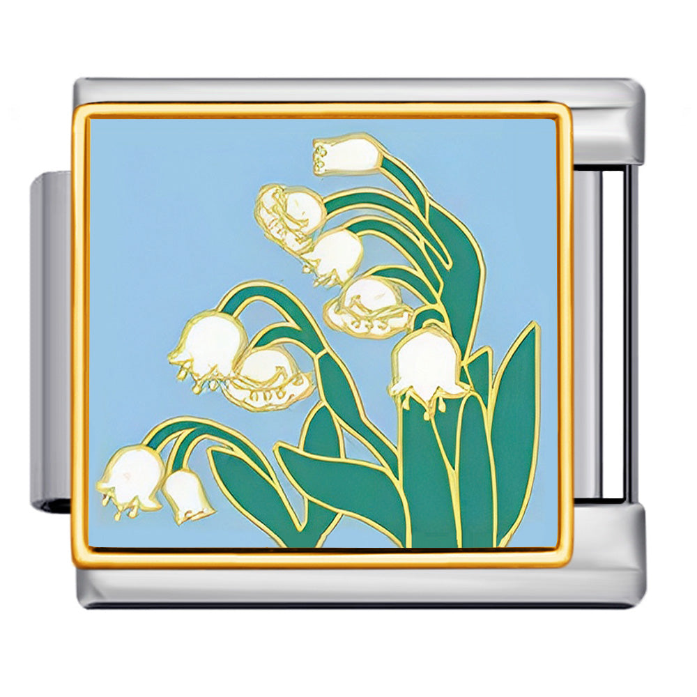 Flower Italian Charms Link