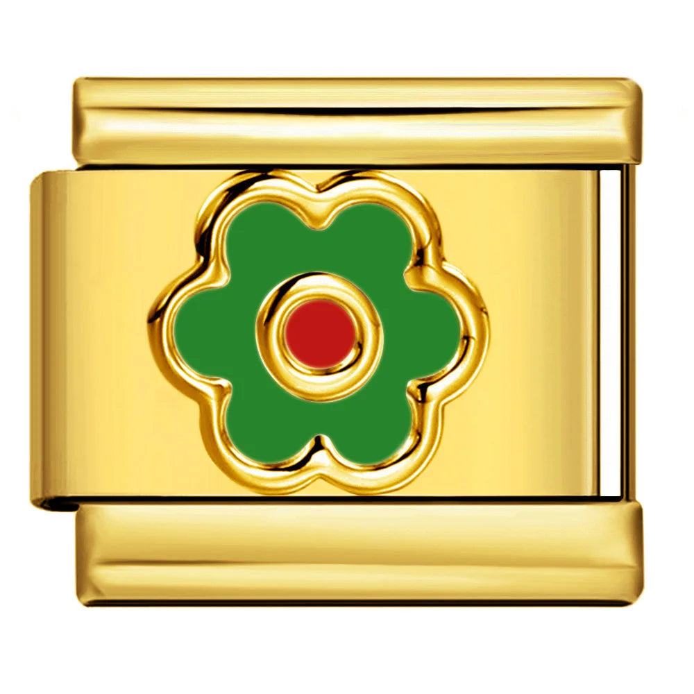 Flower Italian Charm Link 449