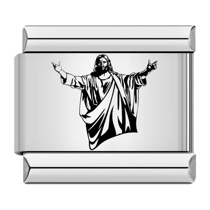 Laser Engrave Italian Charm Links 004
