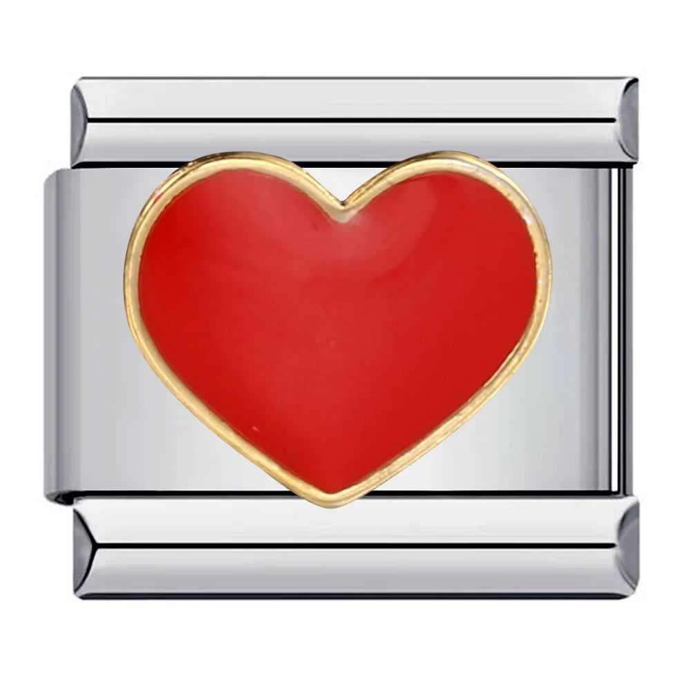 Red Italian Charm Links 394