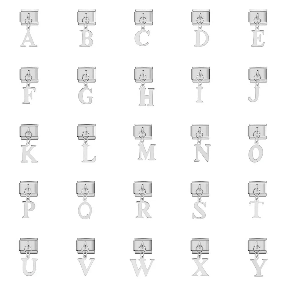 Silver Color Pendant 26 English Letter 521