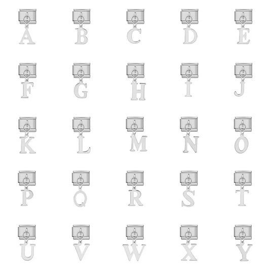 Silver Color Pendant 26 English Letter 521