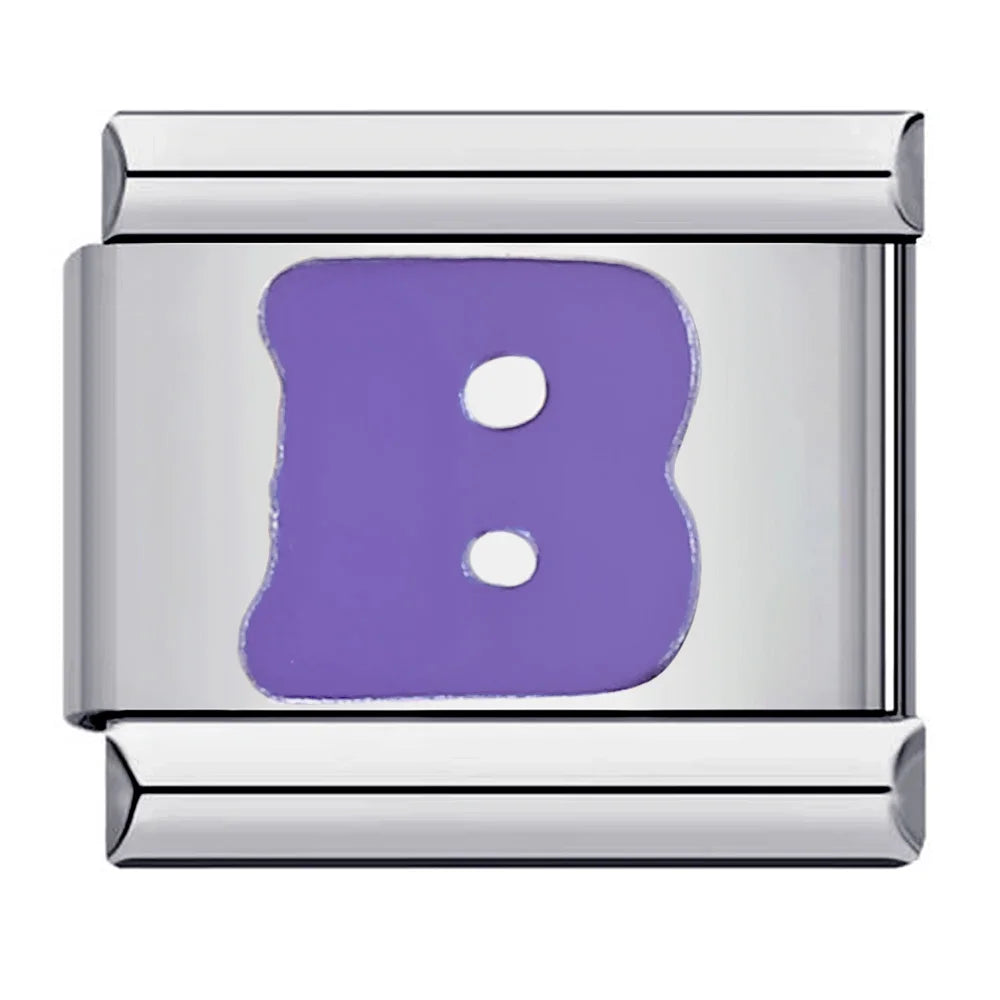 Purple Color 26 English Letters 017