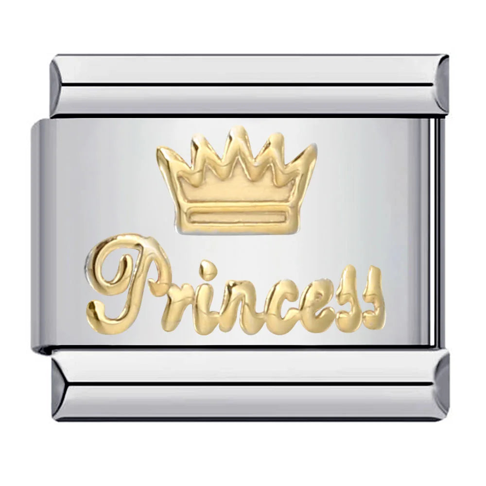 Crown Italian Charm Link 308