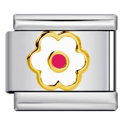 Flower Italian Charm Link 449
