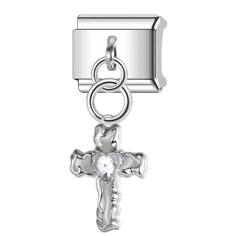 Cross Italian Charm Link 530