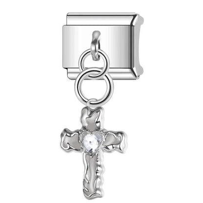 Cross Italian Charm Link 530