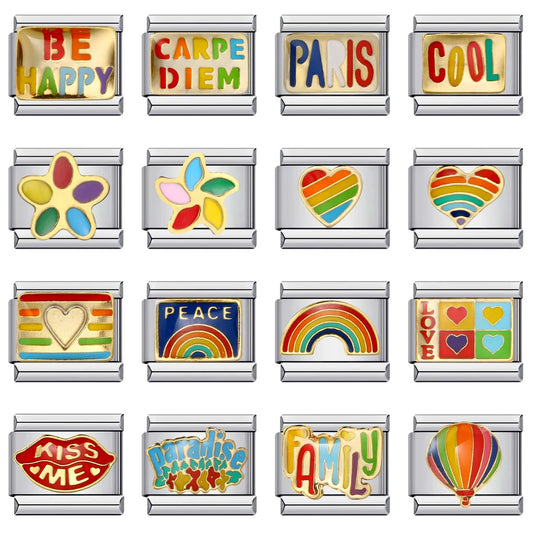 Rainbow Italian Charm Links 151