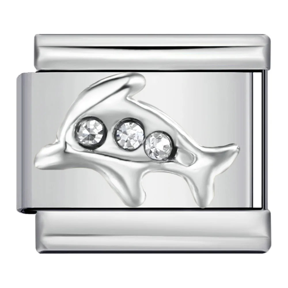 Zirconia Italian Charm Links 175
