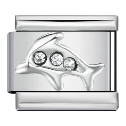 Zirconia Italian Charm Links 175