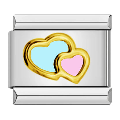 Heart Italian Charms Links 447
