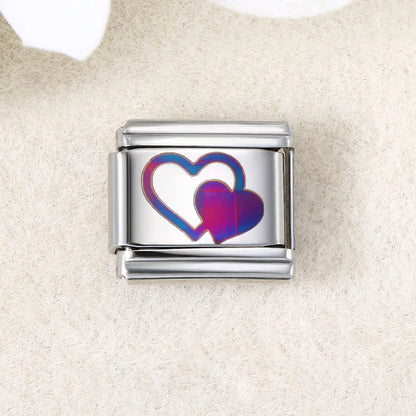 UV Laser Italian Charm Link 455