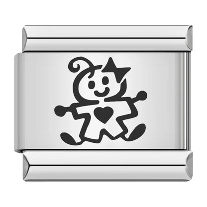 Laser Italian Charm Links 052