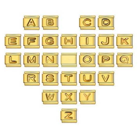 Gold Color 26 English Letters 336