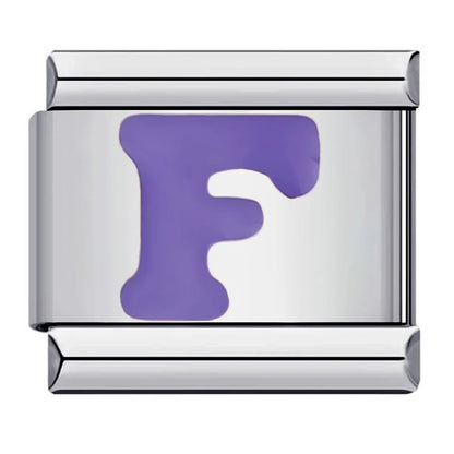 Purple Color 26 English Letters 017