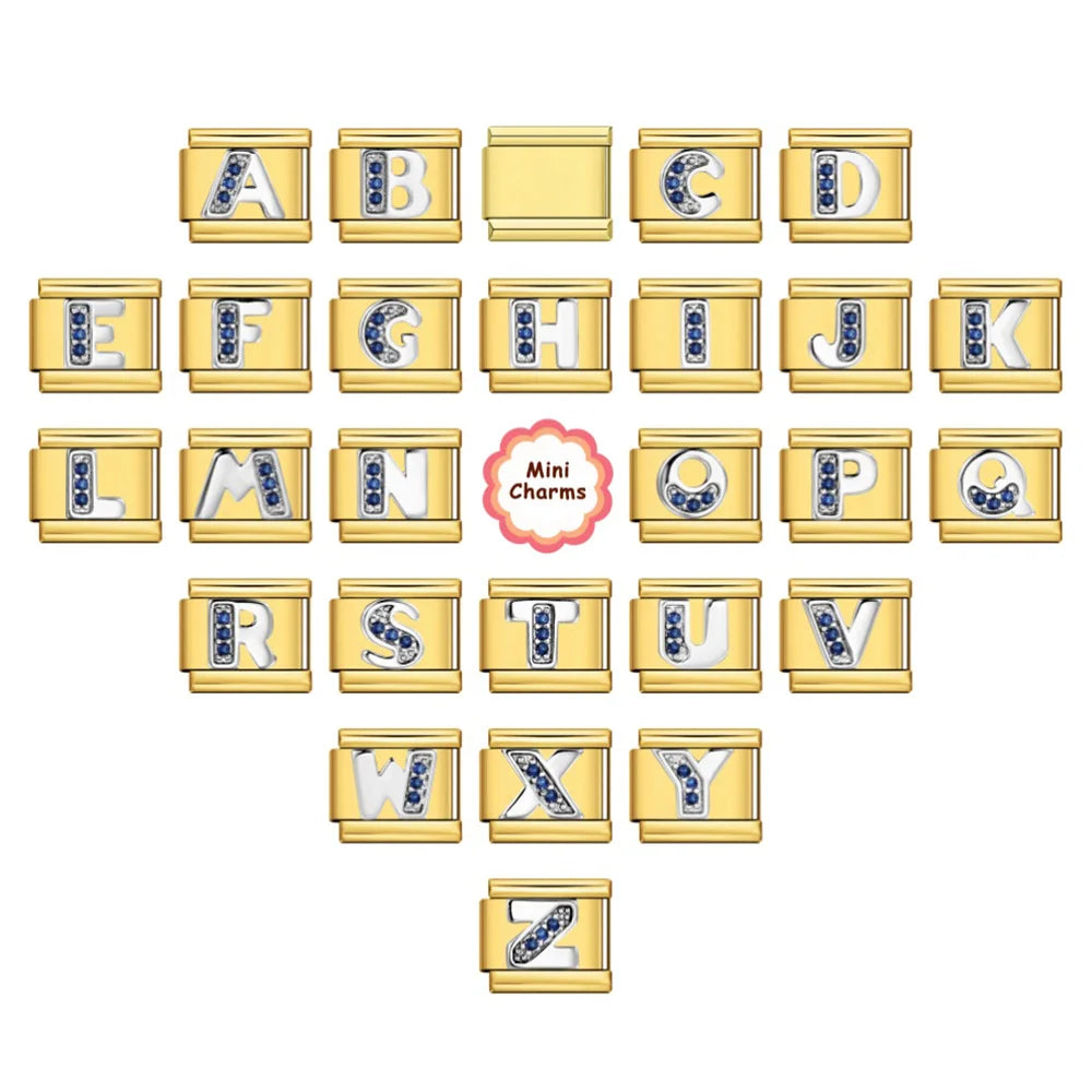 Gold Color 26 English Letters 383