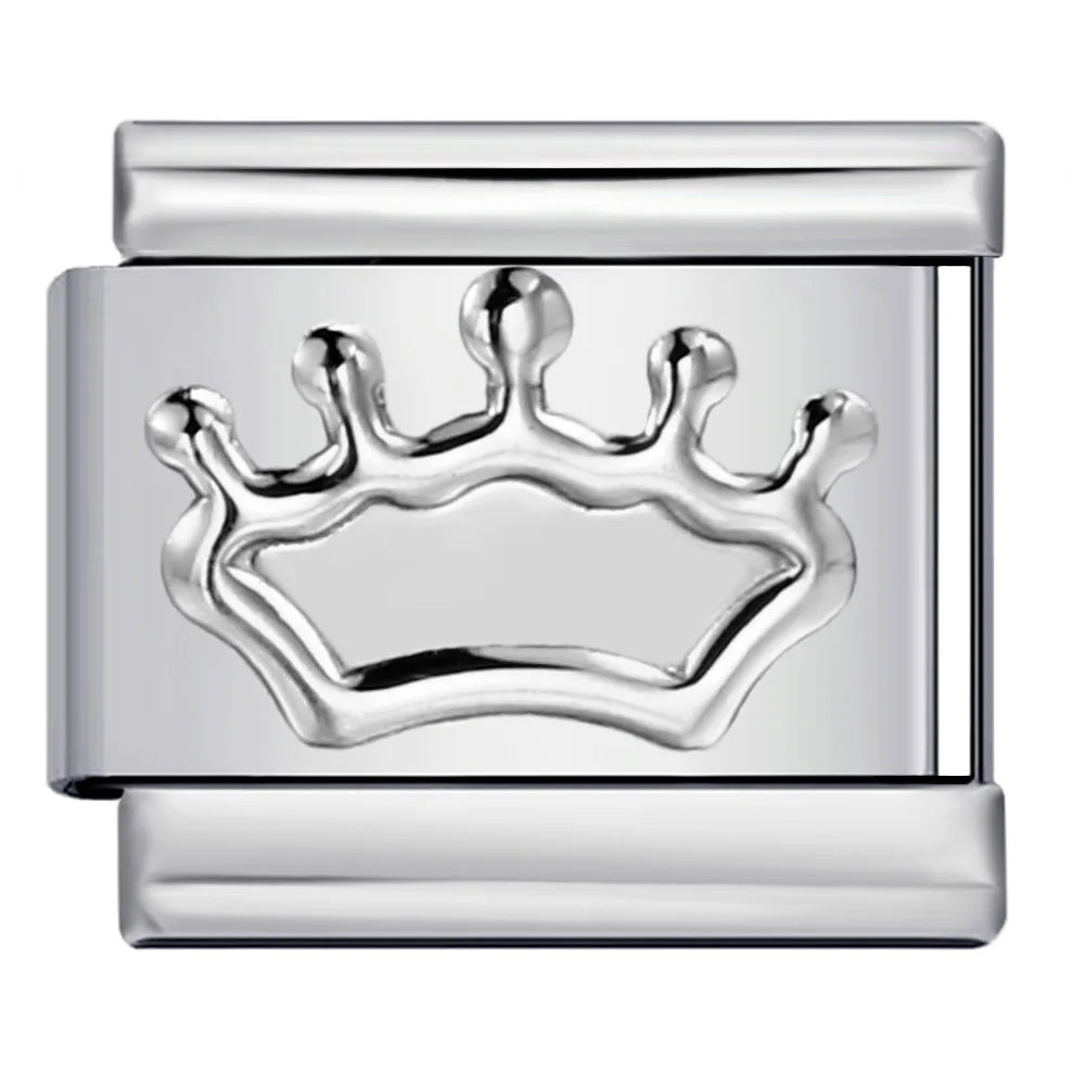 Crown Italian Charm Link 308