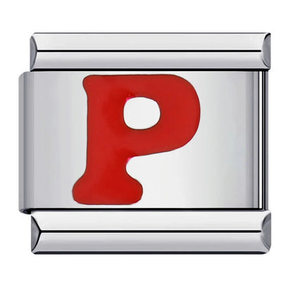 Red Color 26 English Letters 016