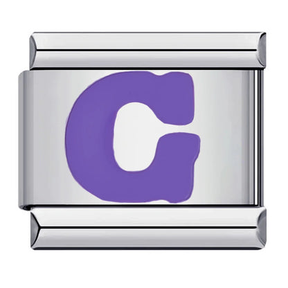 Purple Color 26 English Letters 017