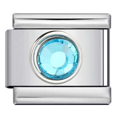 Blue Number 0-9 Italian Charm 306